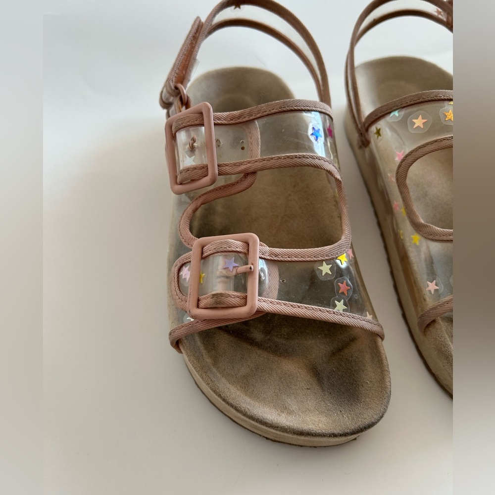 Zara Pink Transparent Star Accent Kids Sandals - Picture 4 of 14